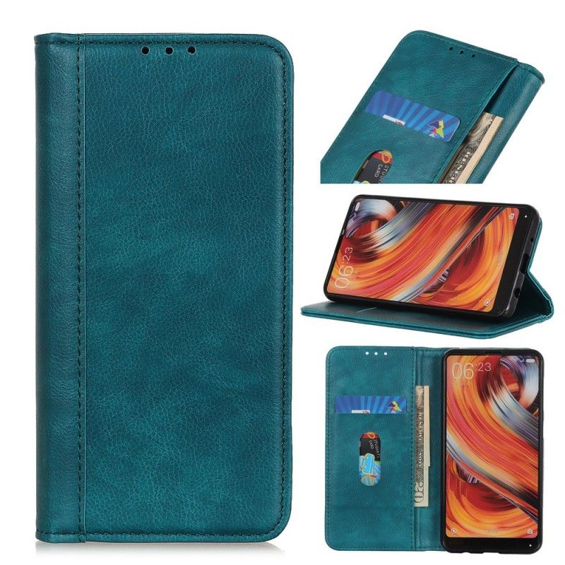 Flip Kotelot Samsung Galaxy A40 Turkoosi Musta Split Nahkainen Versio Suojakuori