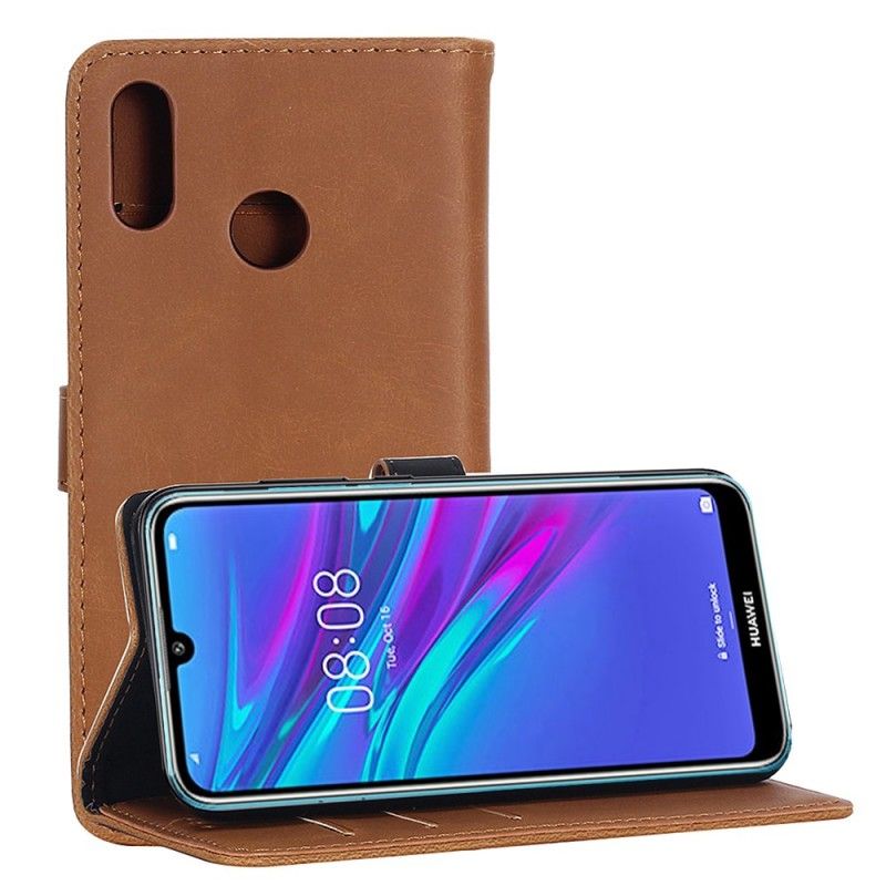 Kotelot Samsung Galaxy A40 Musta Retro Tekonahkaa