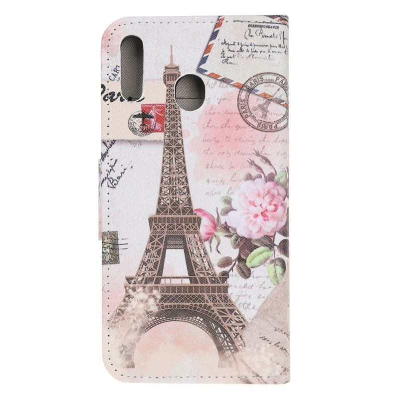 Kotelot Samsung Galaxy A40 Retro Eiffel-Torni