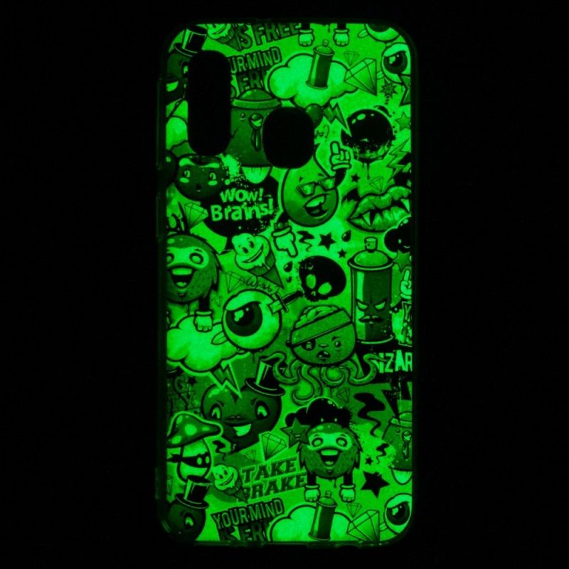 Kuori Samsung Galaxy A40 Fluoresoiva Hulluus