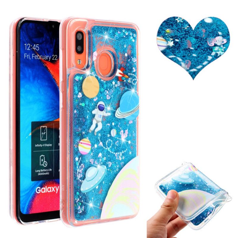 Kuori Samsung Galaxy A40 Kimalteleva Astronautti Suojakuori