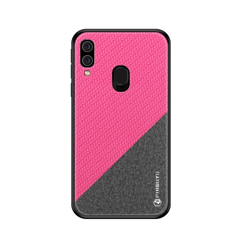 Kuori Samsung Galaxy A40 Magenta Musta Pinwuyo-Kunniasarja