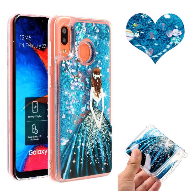 Kuori Samsung Galaxy A40 Prinsessa Kimallus Suojakuori