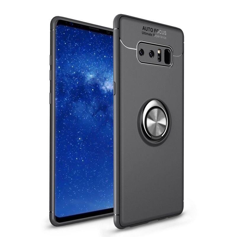 Case Kuoret Samsung Galaxy Note 8 Punainen Musta Puhelinkuoret Pyörivä Rengas