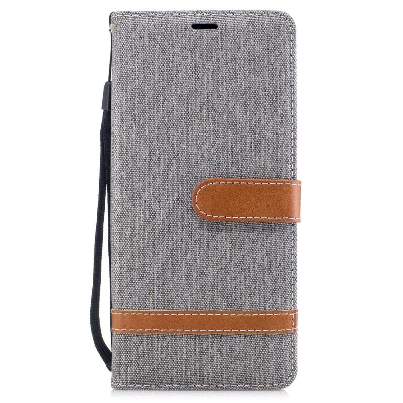 Flip Case Samsung Galaxy Note 8 Harmaa Kangas Ja Nahka