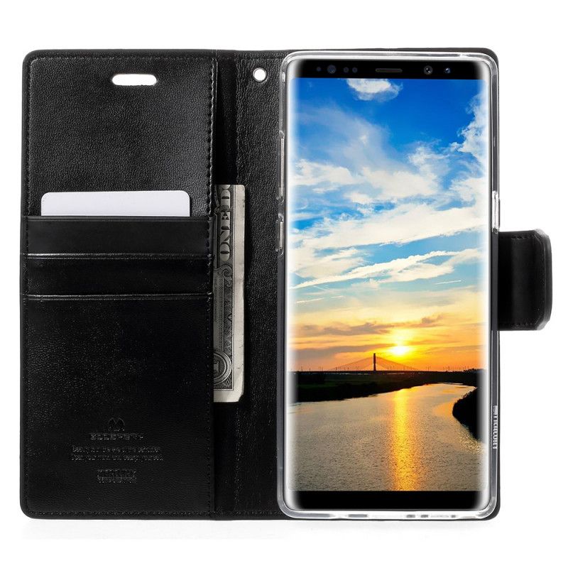 Kotelot Samsung Galaxy Note 8 Syaani Elohopean Vuohenvalmistuksen Tekonahkasonaatti Suojakuori