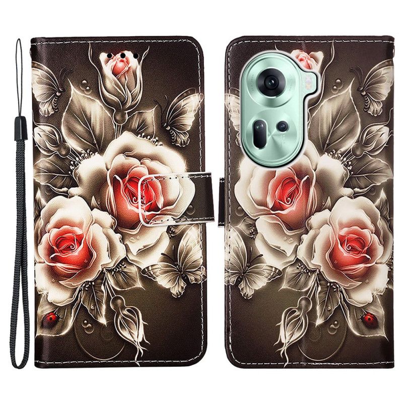 Kotelot Oppo Reno 11 5g Puhelinkuoret Strap Roses