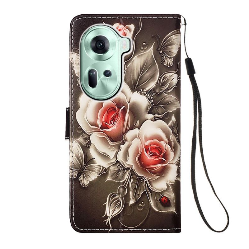 Kotelot Oppo Reno 11 5g Puhelinkuoret Strap Roses