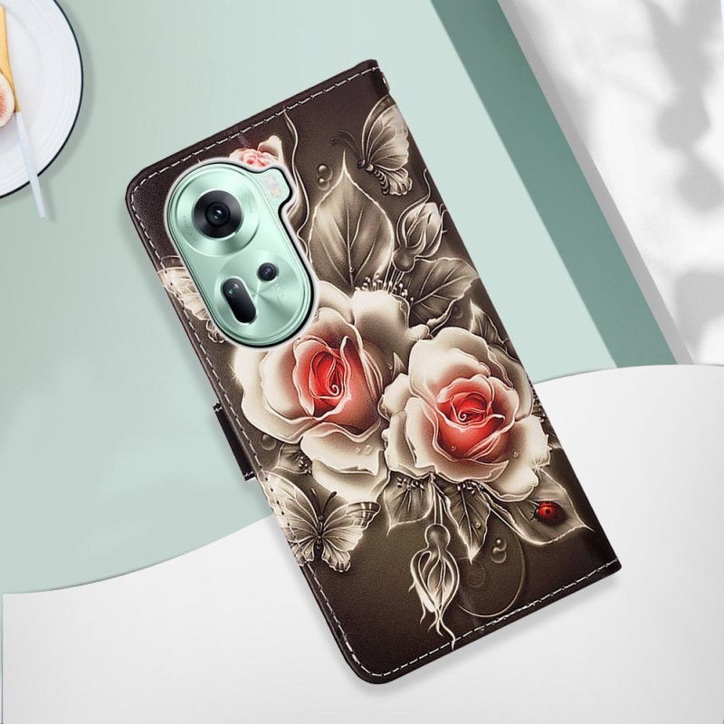 Kotelot Oppo Reno 11 5g Puhelinkuoret Strap Roses