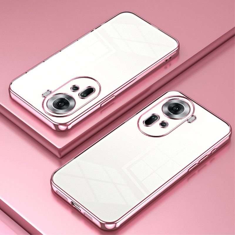 Kuori Oppo Reno 11 5g Läpinäkyvät Metalliset Reunat Suojakuori