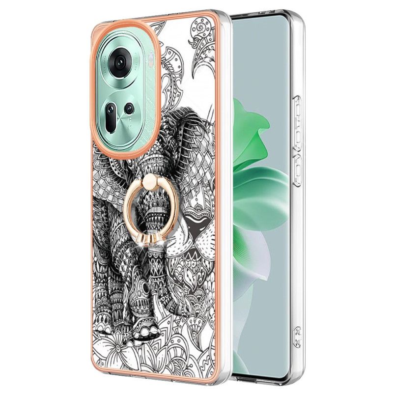 Kuori Oppo Reno 11 5g Renkaan Tuki. Elefanttitoteemi