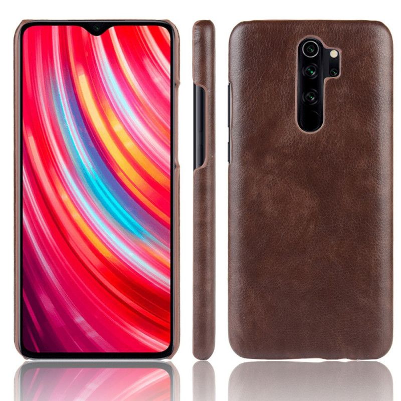 Case Kuoret Xiaomi Redmi Note 8 Pro Harmaa Musta Puhelinkuoret Suorituskykyinen Litsi Nahkainen Vaikutus