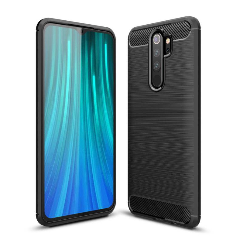 Case Kuoret Xiaomi Redmi Note 8 Pro Punainen Musta Puhelinkuoret Harjattu Hiilikuitu