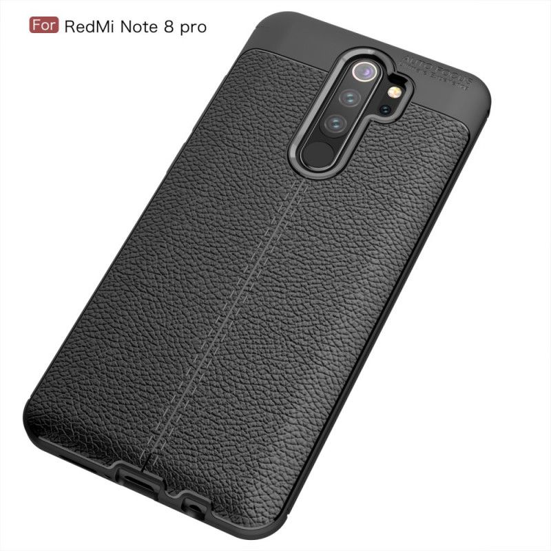 Case Kuoret Xiaomi Redmi Note 8 Pro Punainen Musta Puhelinkuoret Kaksilinjainen Litsi Nahkainen Vaikutus