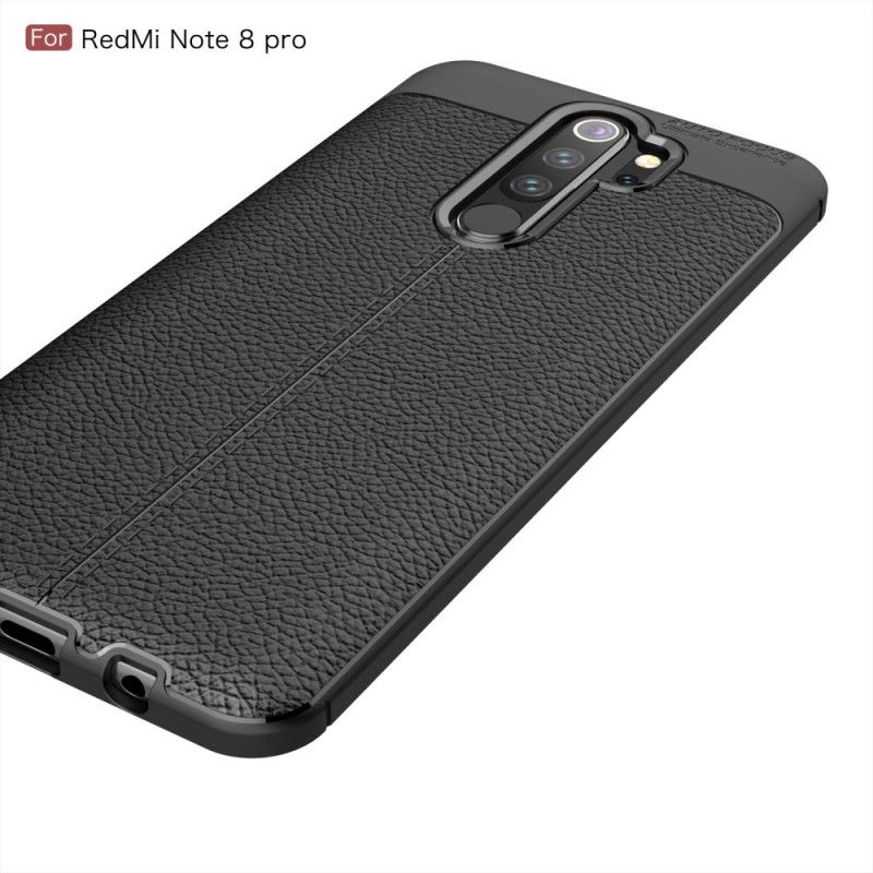 Case Kuoret Xiaomi Redmi Note 8 Pro Punainen Musta Puhelinkuoret Kaksilinjainen Litsi Nahkainen Vaikutus