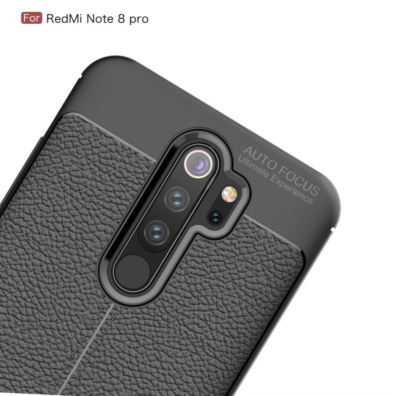 Case Kuoret Xiaomi Redmi Note 8 Pro Punainen Musta Puhelinkuoret Kaksilinjainen Litsi Nahkainen Vaikutus