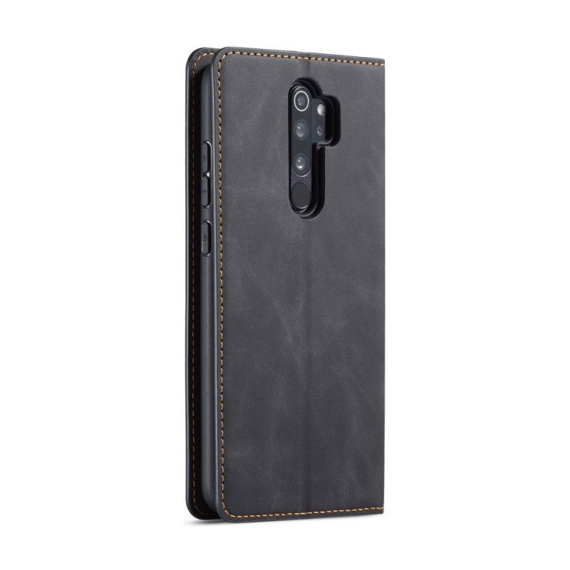 Flip Case Xiaomi Redmi Note 8 Pro Punainen Musta Forwenw Nahkaefekti