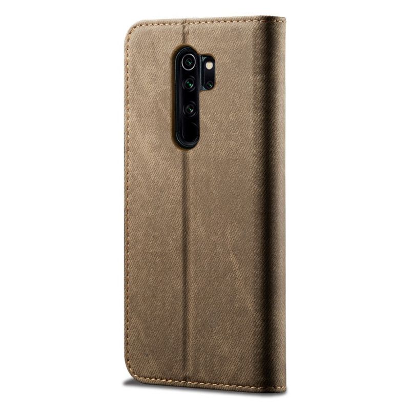 Flip Kotelot Xiaomi Redmi Note 8 Pro Tummansininen Musta Farkkukangas