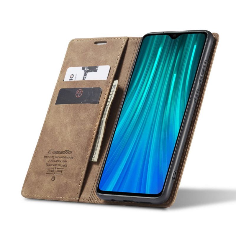 Flip Kotelot Xiaomi Redmi Note 8 Pro Tummansininen Musta Keinonahkakotelo