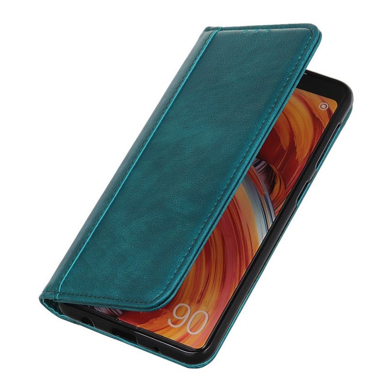 Flip Kotelot Xiaomi Redmi Note 8 Pro Tummansininen Musta Split Litsi Nahkaa