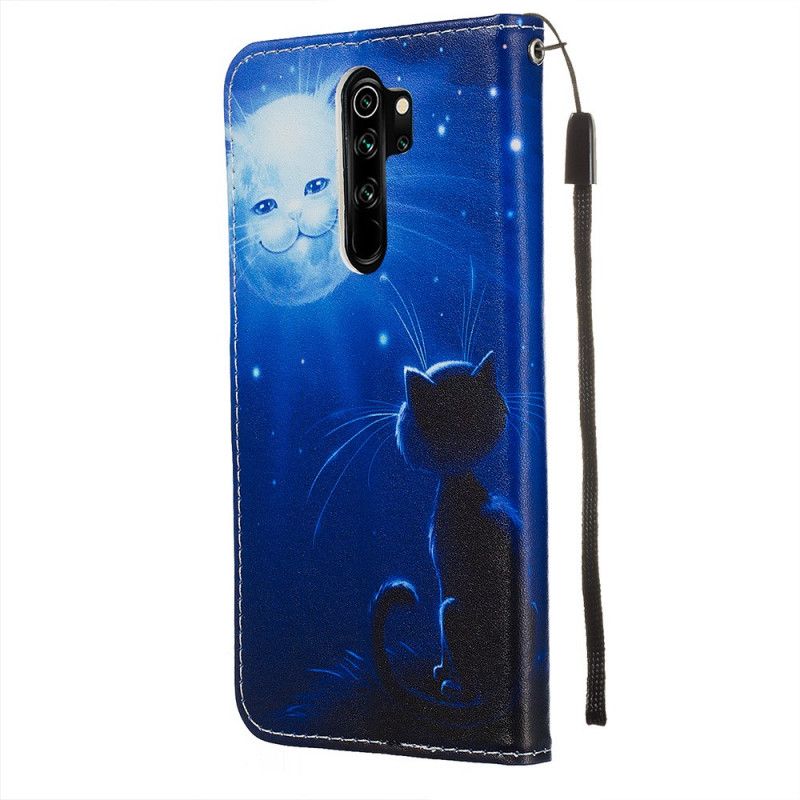 Kotelot Xiaomi Redmi Note 8 Pro Kuutamoinen Kissa. Jossa On Remmi