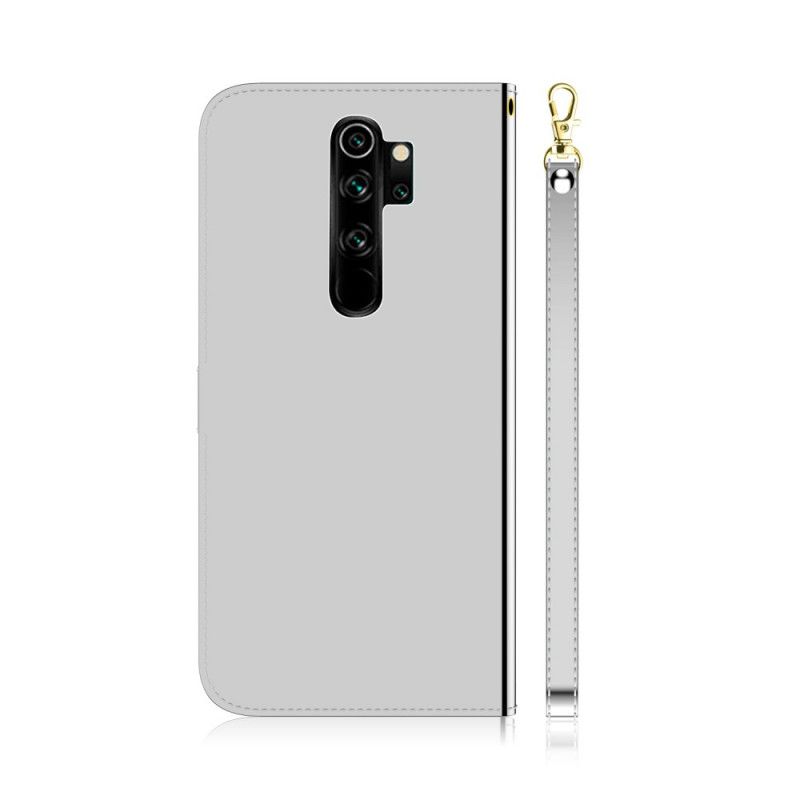 Kotelot Xiaomi Redmi Note 8 Pro Magenta Musta Keinonahkainen Peilin Suojus