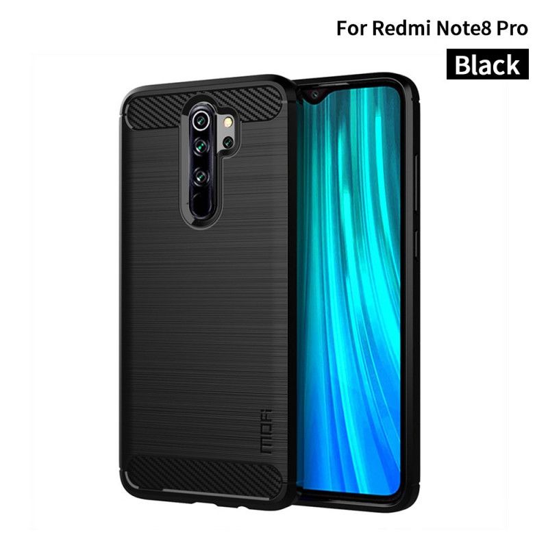 Kuori Xiaomi Redmi Note 8 Pro Harmaa Musta Mofi Harjattu Hiilikuitu Suojakuori