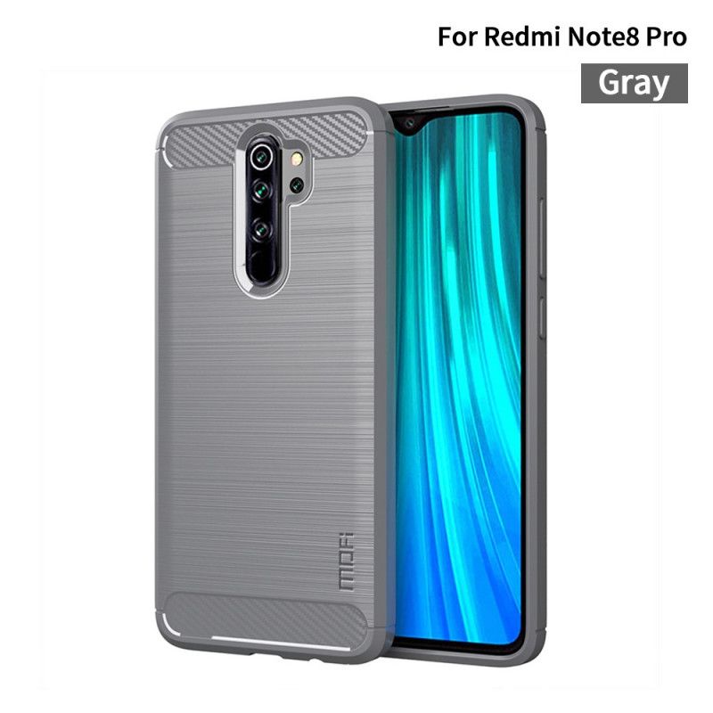 Kuori Xiaomi Redmi Note 8 Pro Harmaa Musta Mofi Harjattu Hiilikuitu Suojakuori