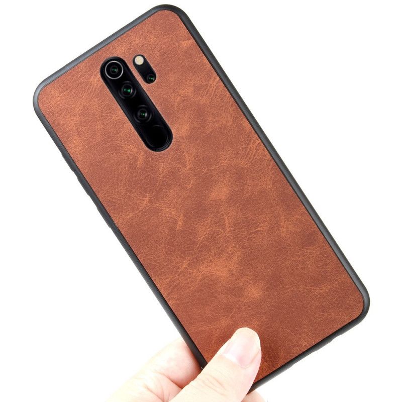 Kuori Xiaomi Redmi Note 8 Pro Tummansininen Musta Vintage-Tyylinen Nahkaefekti