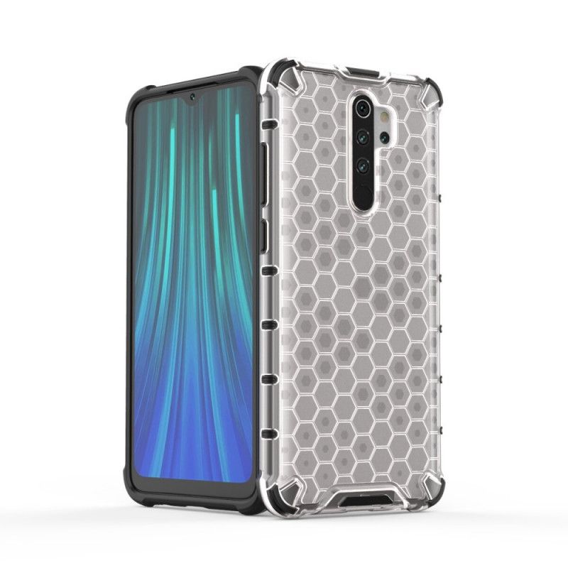 Kuori Xiaomi Redmi Note 8 Pro Valkoinen Musta Hunajakennotyyli