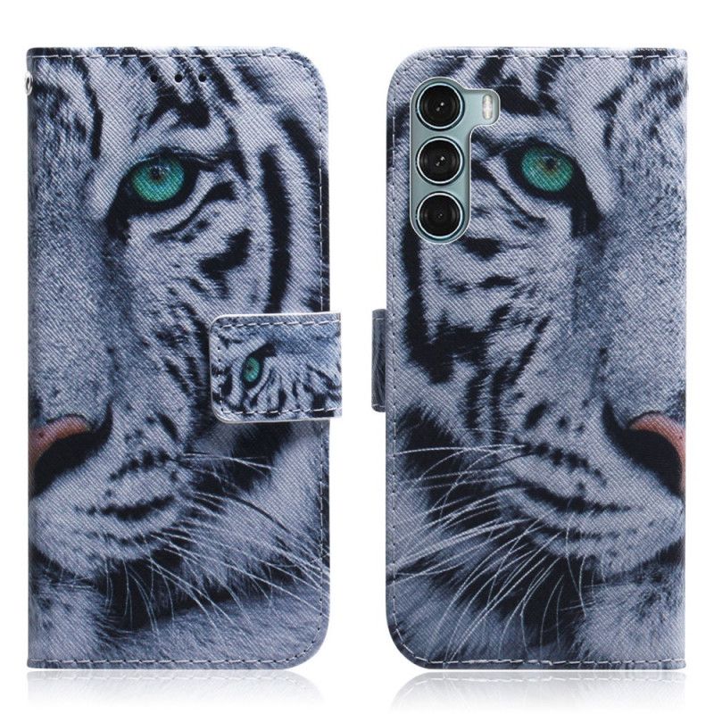 Flip Kotelot Moto G200 5g Tiger Face