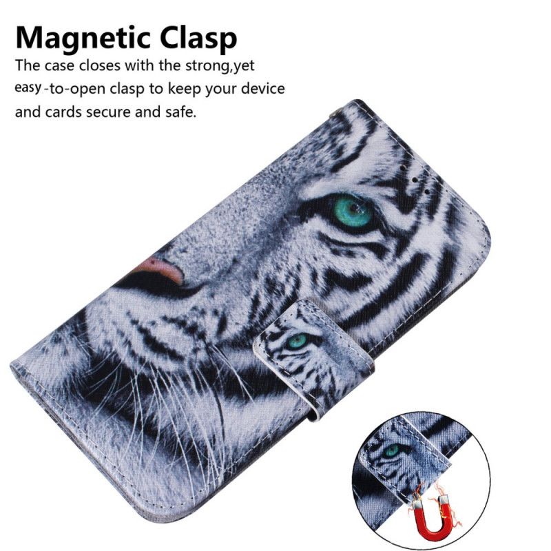 Flip Kotelot Moto G200 5g Tiger Face