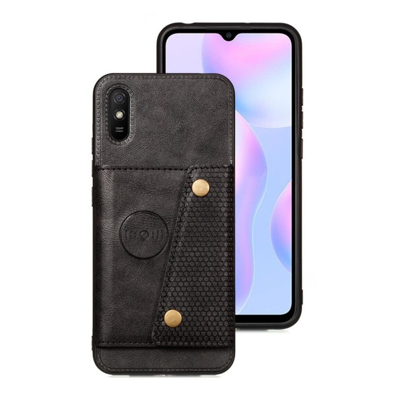 Case Kuoret Xiaomi Redmi 9A Harmaa Musta Puhelinkuoret Snap Lompakko