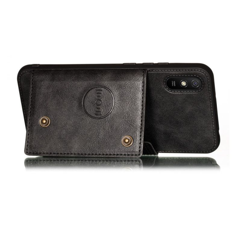 Case Kuoret Xiaomi Redmi 9A Harmaa Musta Puhelinkuoret Snap Lompakko