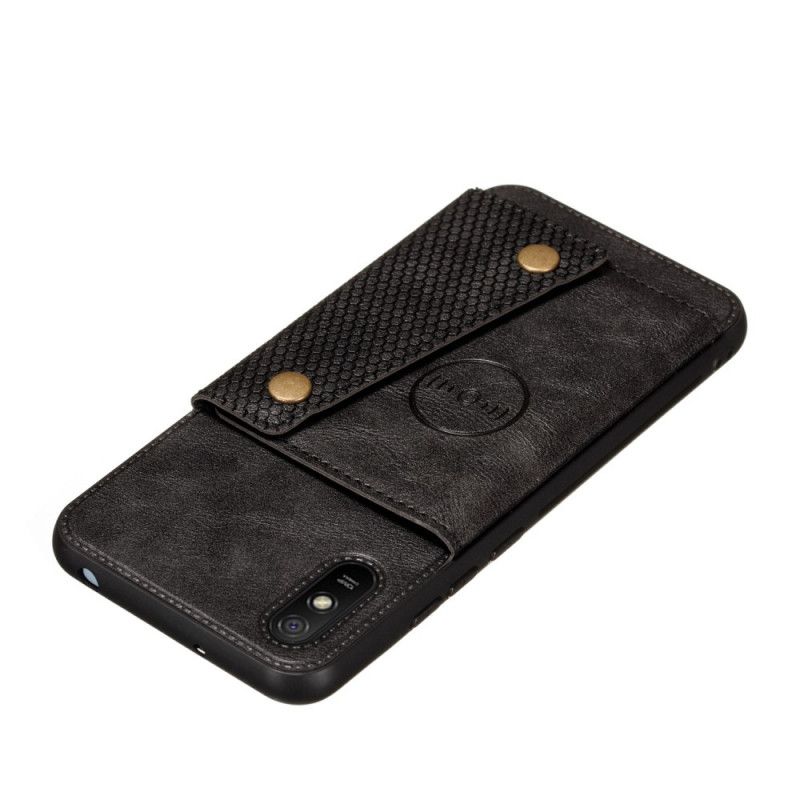 Case Kuoret Xiaomi Redmi 9A Harmaa Musta Puhelinkuoret Snap Lompakko