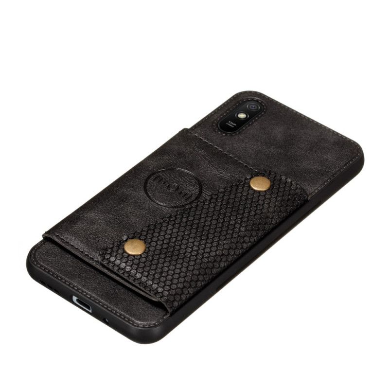 Case Kuoret Xiaomi Redmi 9A Harmaa Musta Puhelinkuoret Snap Lompakko