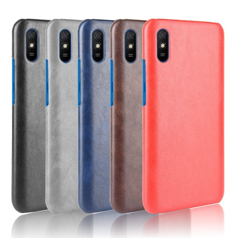 Case Kuoret Xiaomi Redmi 9A Harmaa Musta Puhelinkuoret Suorituskykyinen Nahkaefekti