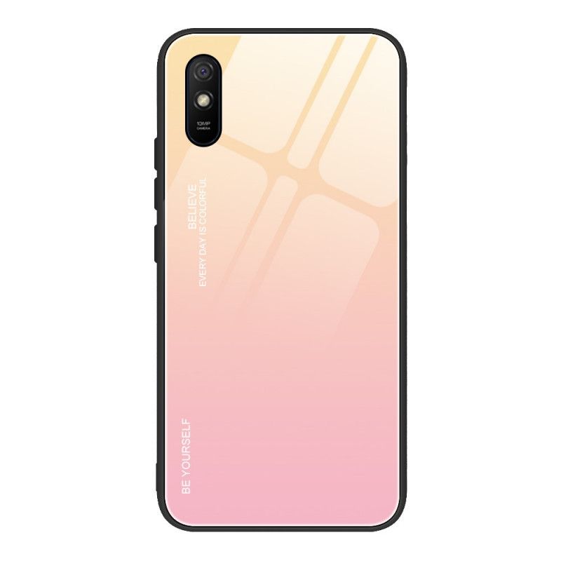 Case Kuoret Xiaomi Redmi 9A Magenta Punainen Puhelinkuoret Ole Itsesi Karkaistua Lasia