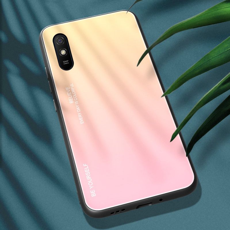 Case Kuoret Xiaomi Redmi 9A Magenta Punainen Puhelinkuoret Ole Itsesi Karkaistua Lasia