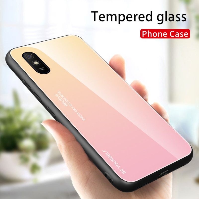 Case Kuoret Xiaomi Redmi 9A Magenta Punainen Puhelinkuoret Ole Itsesi Karkaistua Lasia