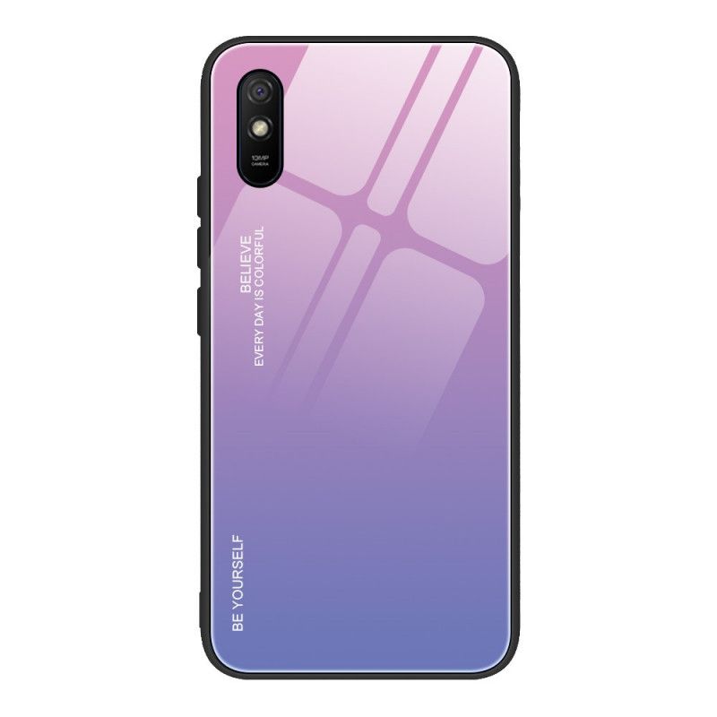 Case Kuoret Xiaomi Redmi 9A Magenta Punainen Puhelinkuoret Ole Itsesi Karkaistua Lasia