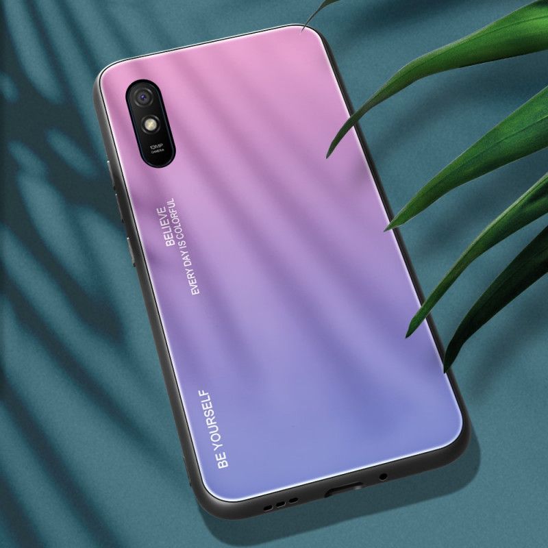 Case Kuoret Xiaomi Redmi 9A Magenta Punainen Puhelinkuoret Ole Itsesi Karkaistua Lasia