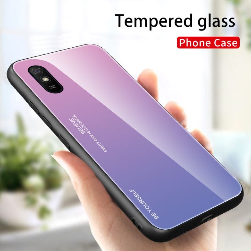 Case Kuoret Xiaomi Redmi 9A Magenta Punainen Puhelinkuoret Ole Itsesi Karkaistua Lasia