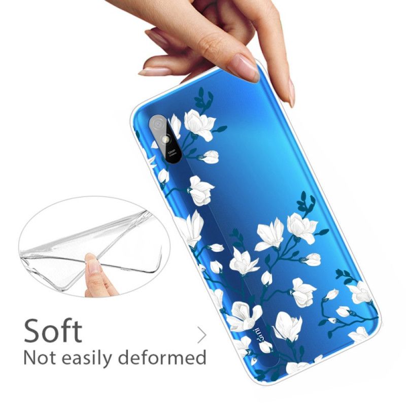 Case Kuoret Xiaomi Redmi 9A Puhelinkuoret Valkoiset Kukat