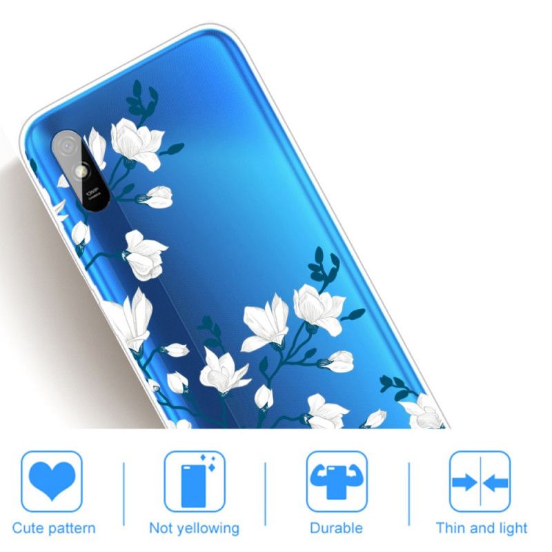 Case Kuoret Xiaomi Redmi 9A Puhelinkuoret Valkoiset Kukat