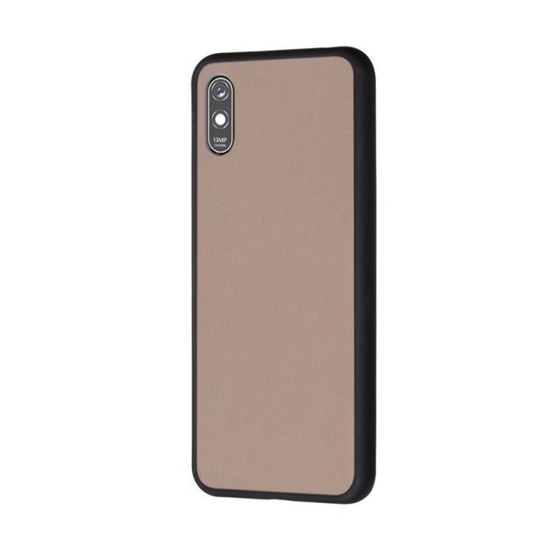 Case Kuoret Xiaomi Redmi 9A Punainen Musta Puhelinkuoret Hybridisilikonivanteen Muotoilu