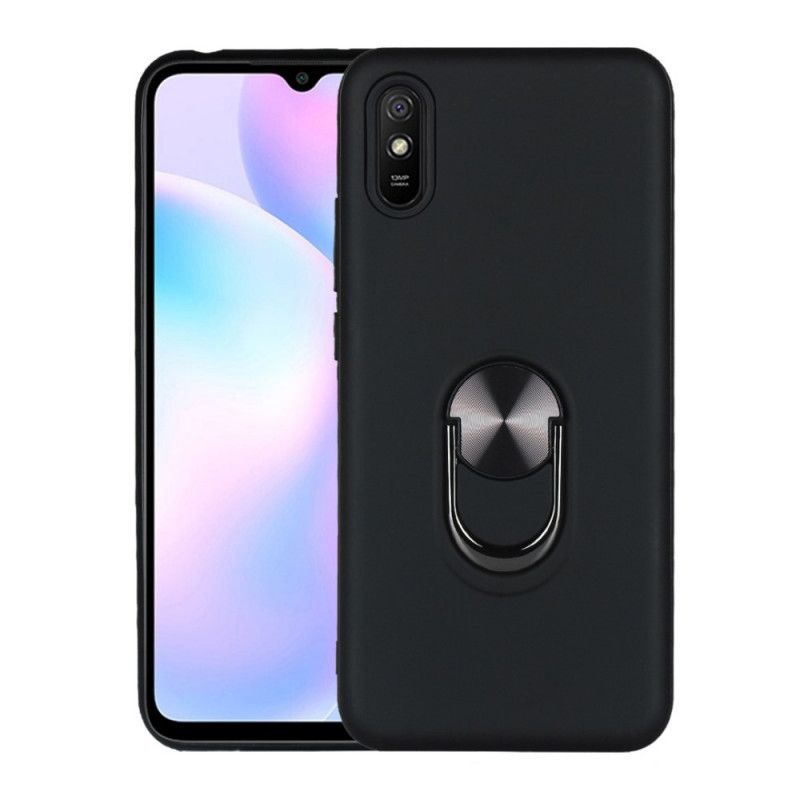 Case Kuoret Xiaomi Redmi 9A Punainen Musta Puhelinkuoret Irrotettava Tukirenkaalla