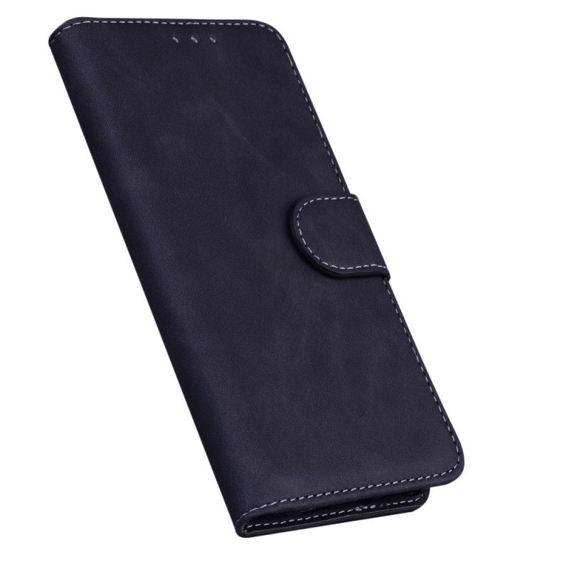 Flip Case Xiaomi Redmi 9A Punainen Musta Keinonahkaa Uusia Värejä