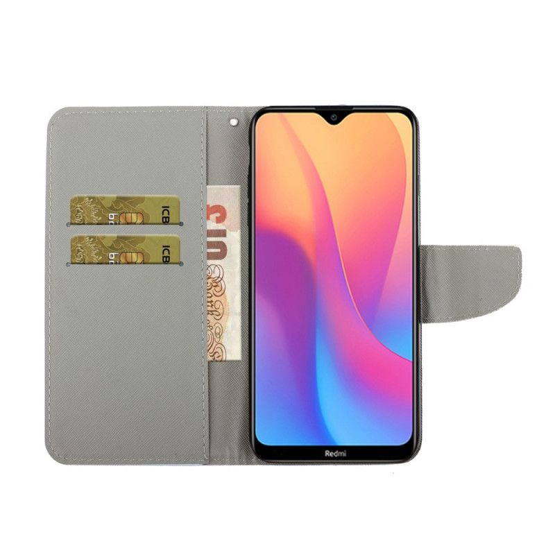 Flip Case Xiaomi Redmi 9A Värikkäitä Stringikukkia