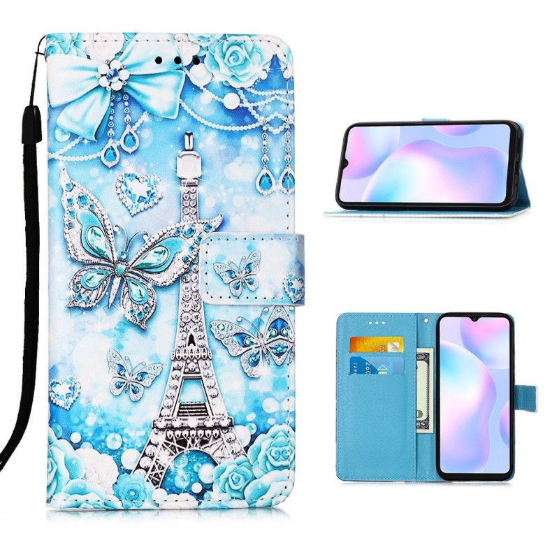 Kotelot Xiaomi Redmi 9A Eiffel-Tornin Perhohihna